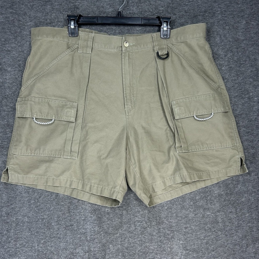 Columbia PFG Brewha Cargo shorts Mens 1X‎ Green Outdoor Fishing 7" Inseam